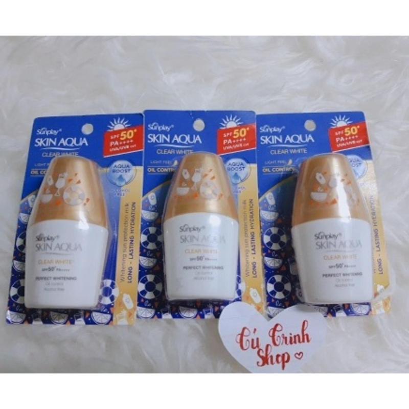 (MẪU THỬ) COMBO 10 Kem Chống Nắng Sunplay Skin Aqua Clear White 5g nhập khẩu