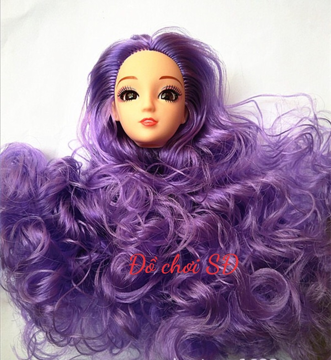 ĐẦU BÚP BÊ TÓC DÀI ĐẾN CHÂN - TÓC XOĂN - phụ kiện búp bê 30cm