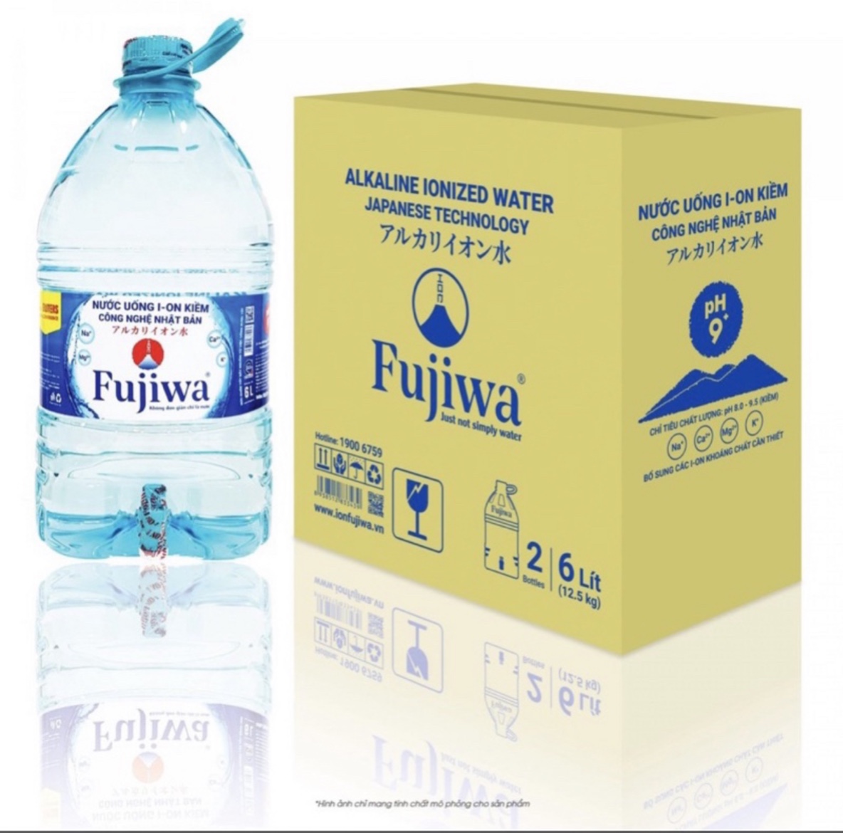 Nước Ion kiềm Fujiwa 6L ( 2 bình/ thùng)