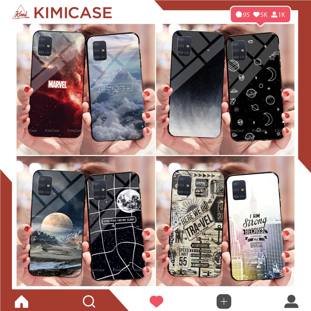 Ốp Realme Q2 , Q2 Pro , Realme V5 , Realme X7 lưng kính cường lực cao cấp kimicase