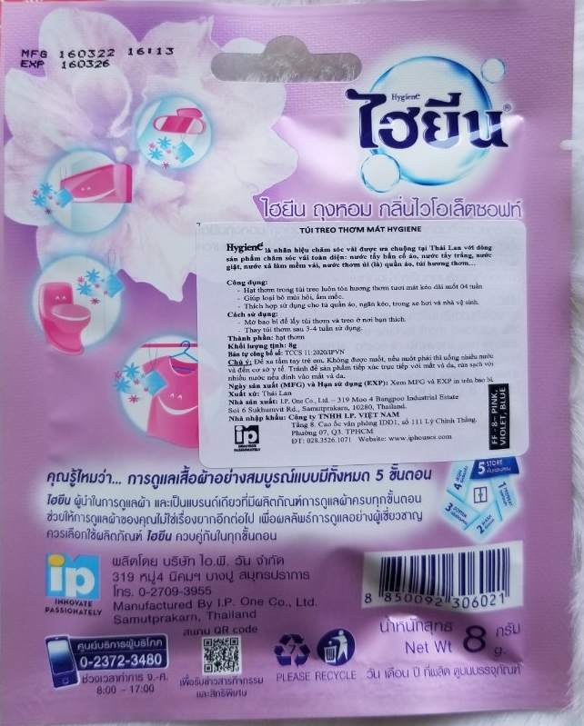 Túi Thơm Hygiene Thái Lan