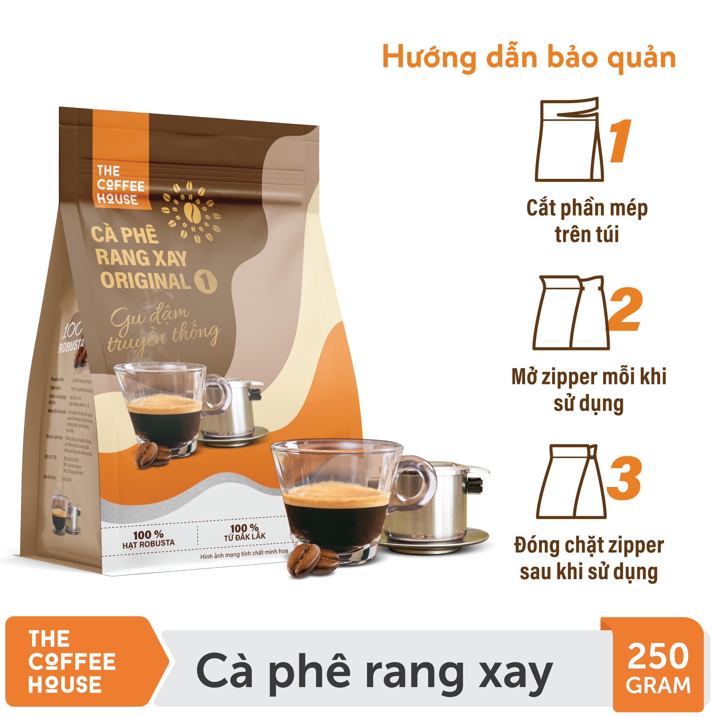 The Coffee House cà phê rang xay Original 1 (gói 250g)