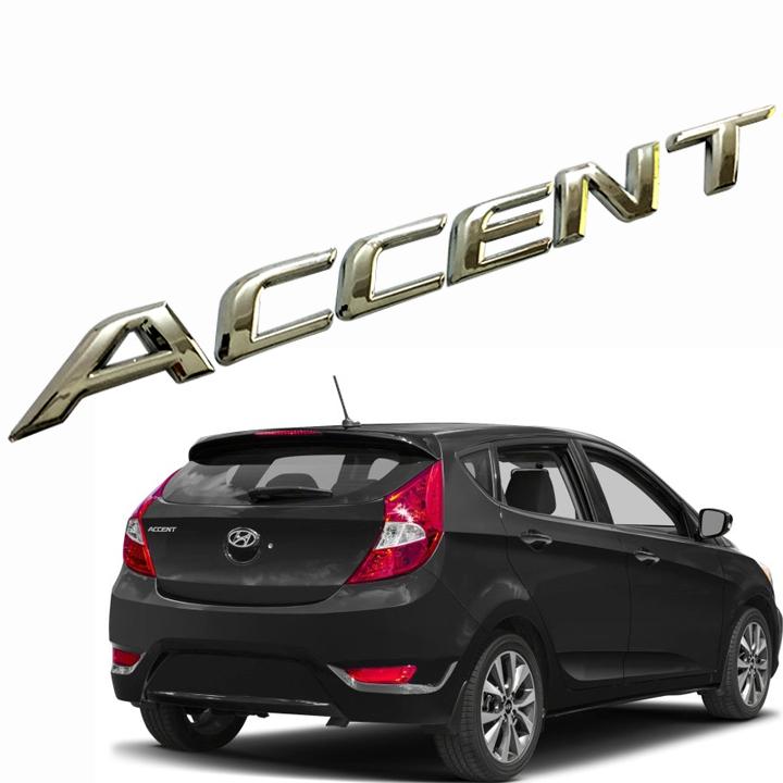 Tem logo chữ nổi ACCENTdán đuôi xe