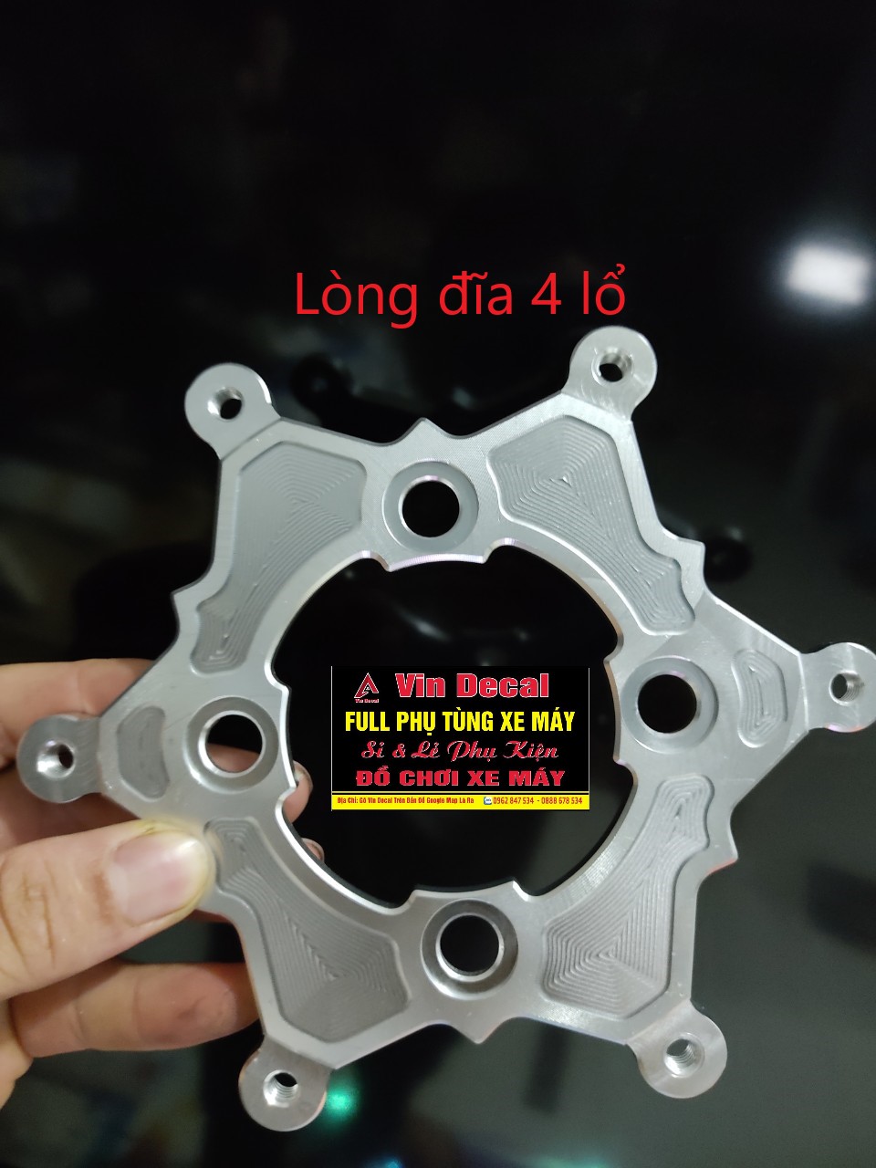 Đĩa KTM 260mm + Lòng đĩa 4 lỗ 5 lỗ CNC