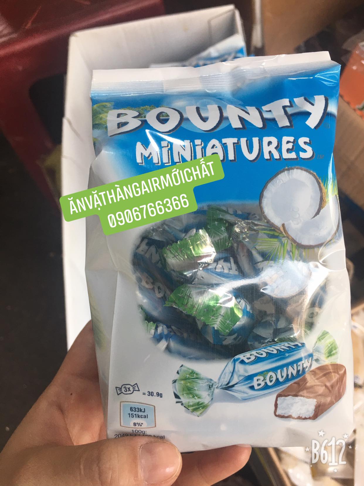 [NEW DATE 04/2026]Socola Dừa Bounty Miniatures Mỹ Gói 227 Gram