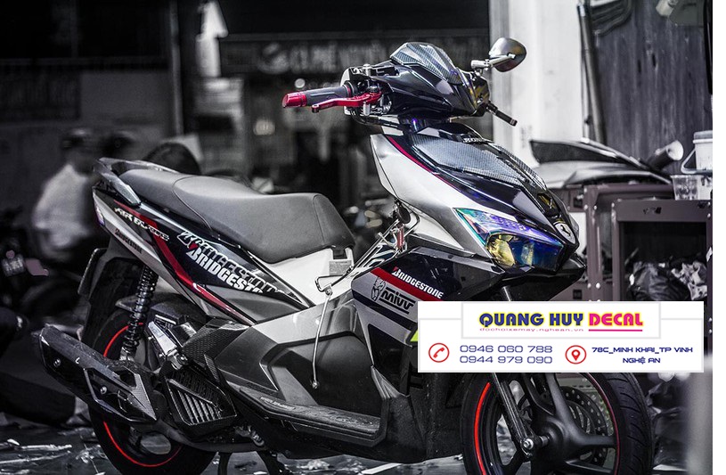 Tem trùm air blade đen xám 2016-2019 - tem trùm dán xe air blade đen xám 2016-2019 - độ team trùm dán xe máy air blade rẻ đẹp chất