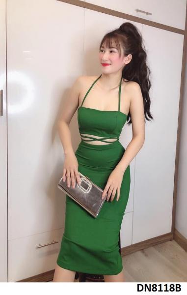 Đầm body sexy đan dây eo