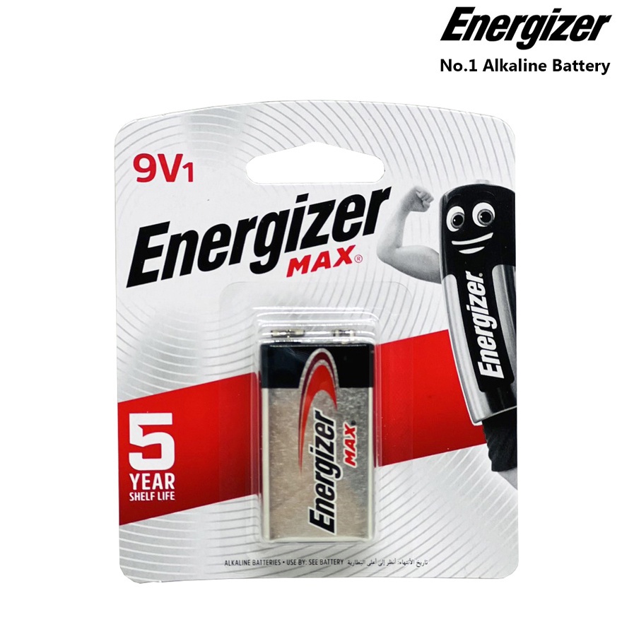 5 Vỉ pin 9V  Energizer  alkaline, Pin vuông Energizer