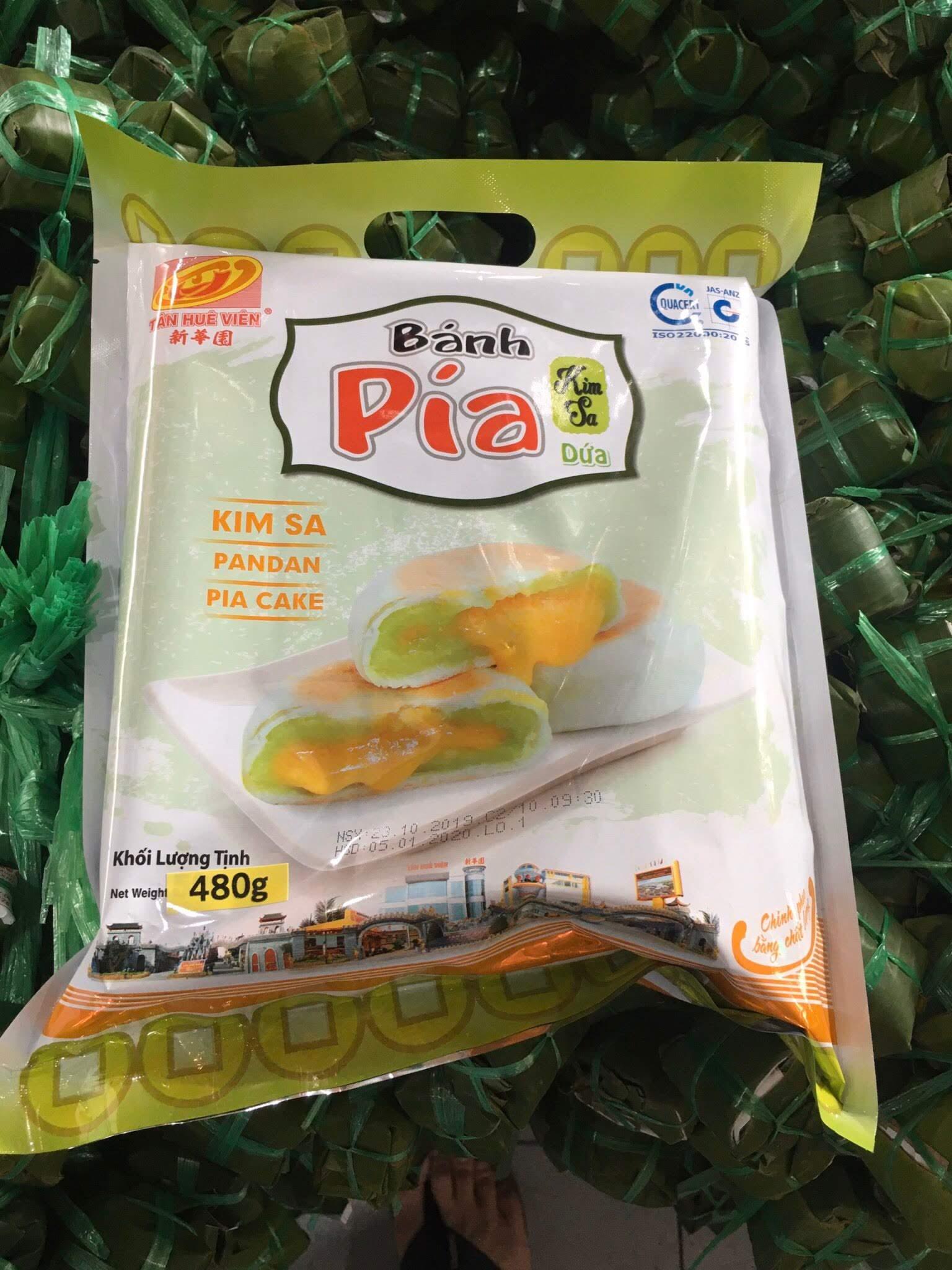 Bánh pía kim sa lá dứa 12 cái/gói