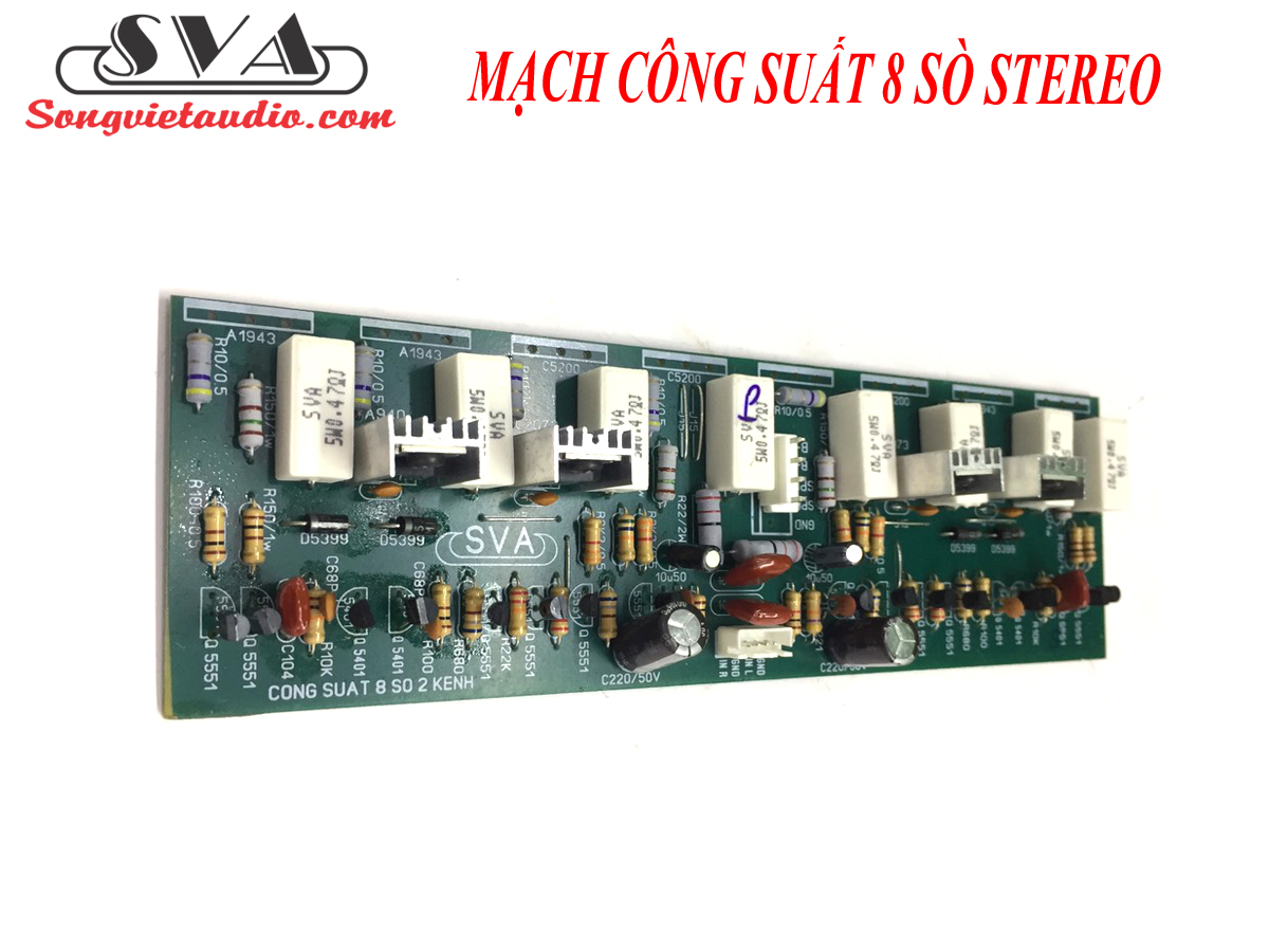 MẠCH CÔNG SUẤT 8 SÒ STEREO (2 KÊNH) - 1 MẠCH