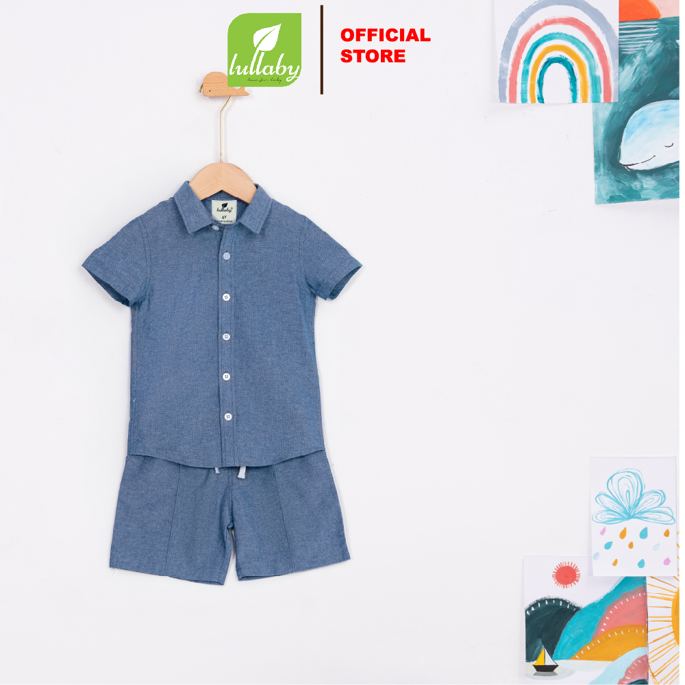 LULLABY - NH564M - Áo sơ mi cộc tay bé trai