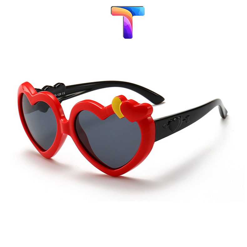 [Nhiều màu] Mắt kính râm mát trẻ em trái tim phân cực Polarized 1907