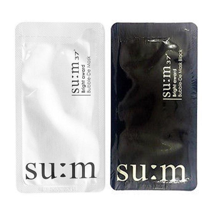 Mặt nạ thải độc sủi bọt su:m 37 white award bubble-de mask 2ml _ su:m37 chính hãng