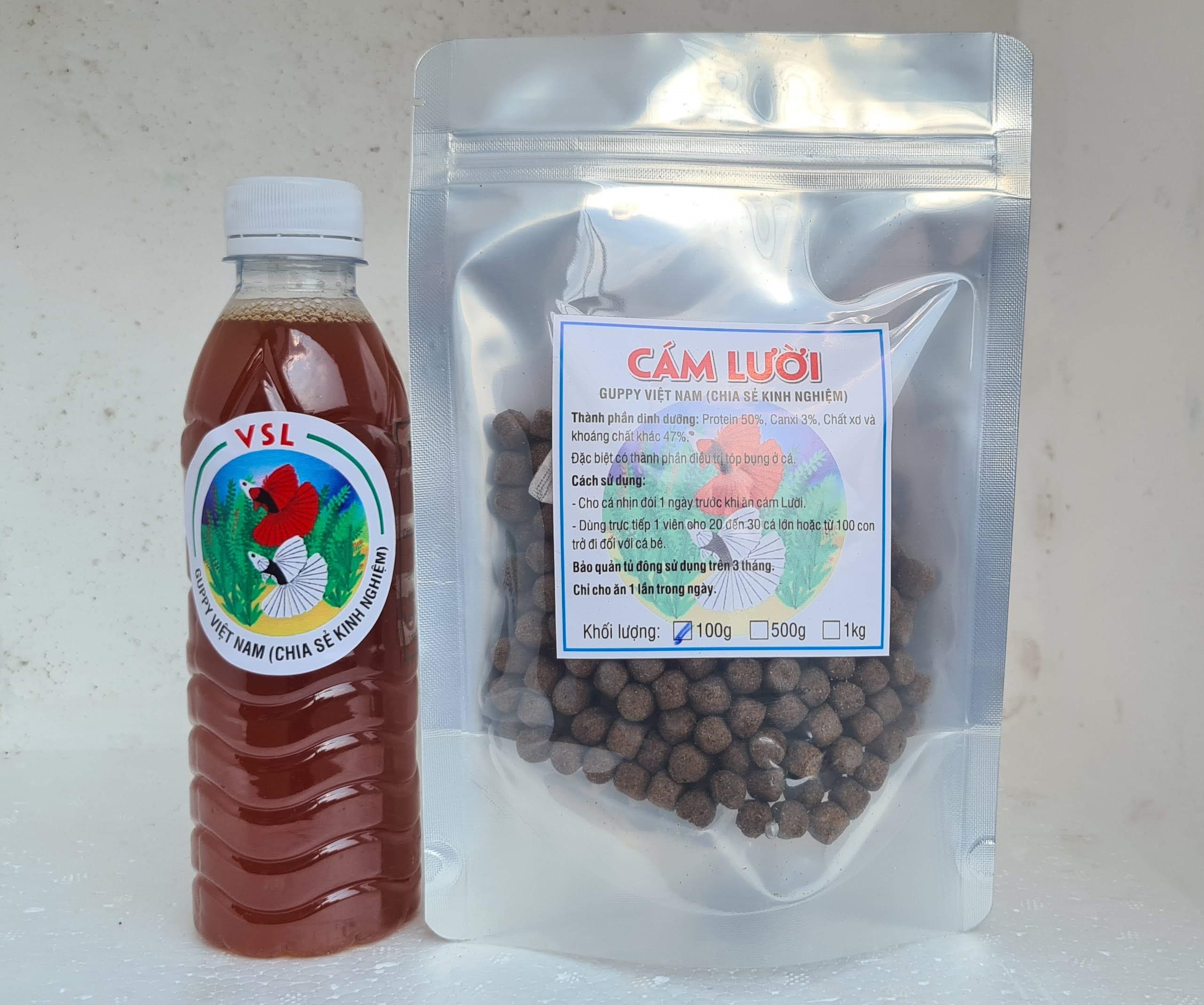 Combo cám lười và vi sinh lười cho cá cảnh