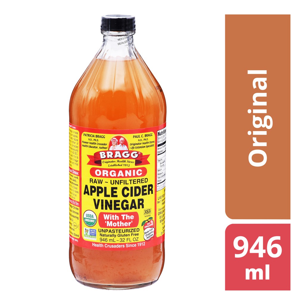 Giấm táo hữu cơ Bragg 946ml - Raw Apple Cider Vinegar