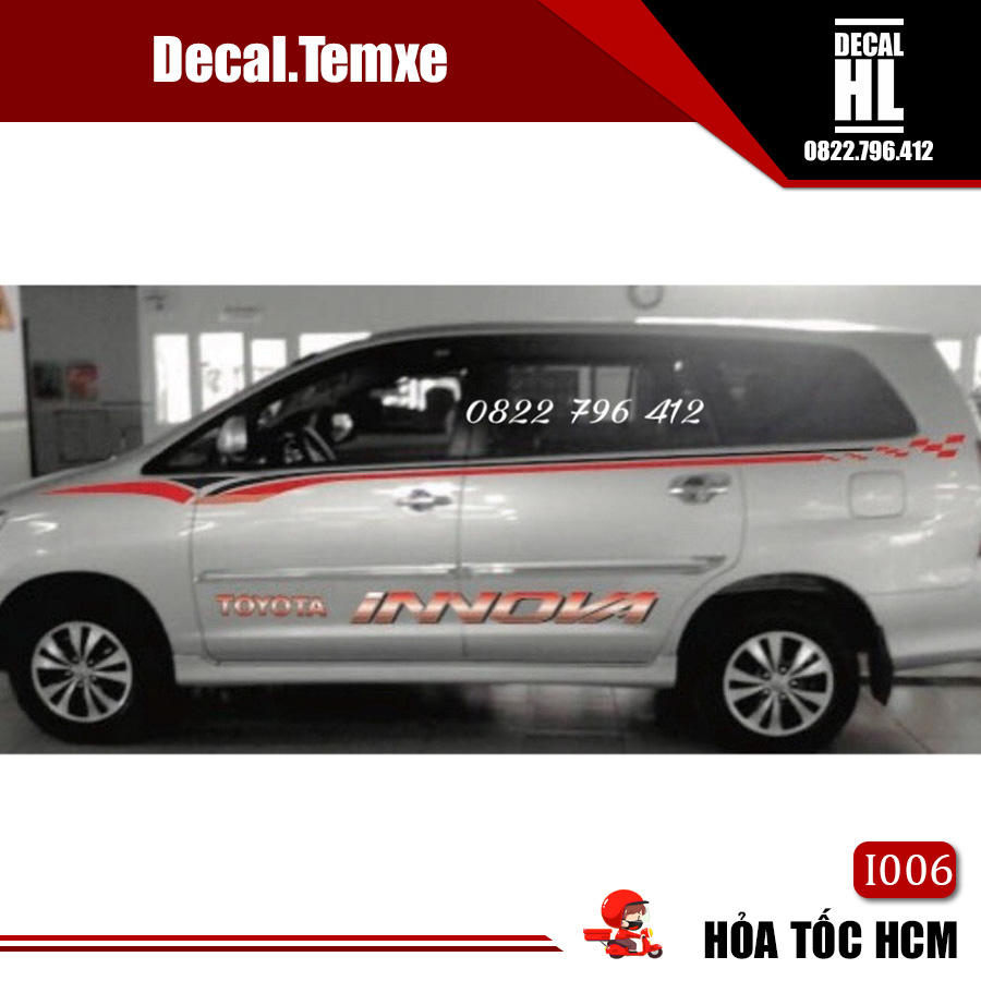 Tem dán sườn xe Innova I006