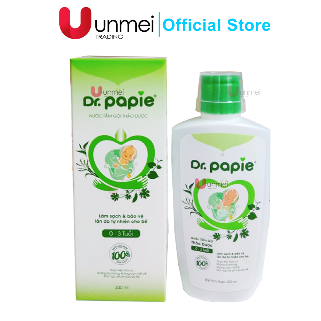 Nước Tắm Thảo Dược DR. PAPIE Cho Bé Giúp Ngăn Ngừa Và Giảm Các Vấn Đề Về