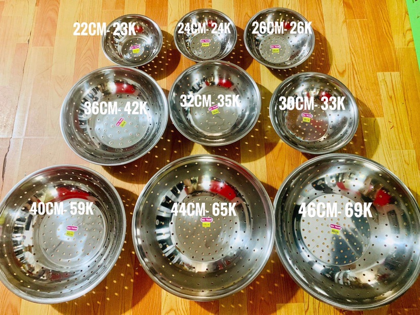 Rổ inox size 22cm (dày dặn, chất lượng)