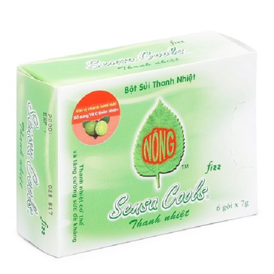 Bột Sủi Thanh Nhiệt Sensa Cools hộp 6 Gói