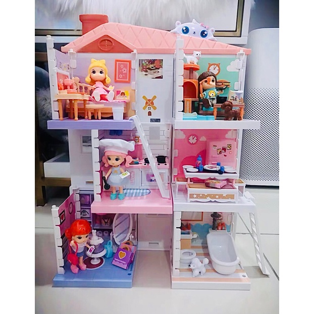Bộ Đồ Chơi Mô Hình Ngôi Nhà Búp Bê Cho Bé