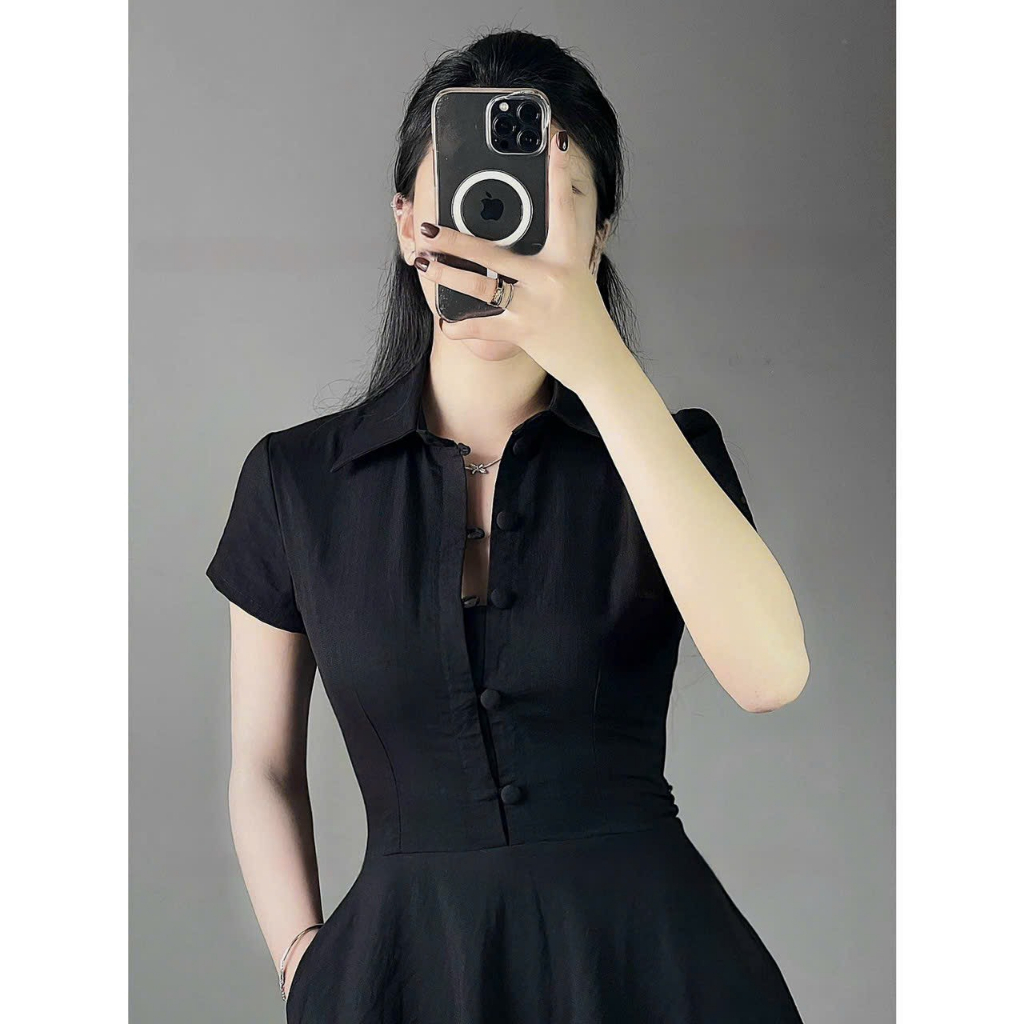 [Rabe Dress] Đầm WAYO sơ mi nút bọc thanh lịch sang trọng có túi