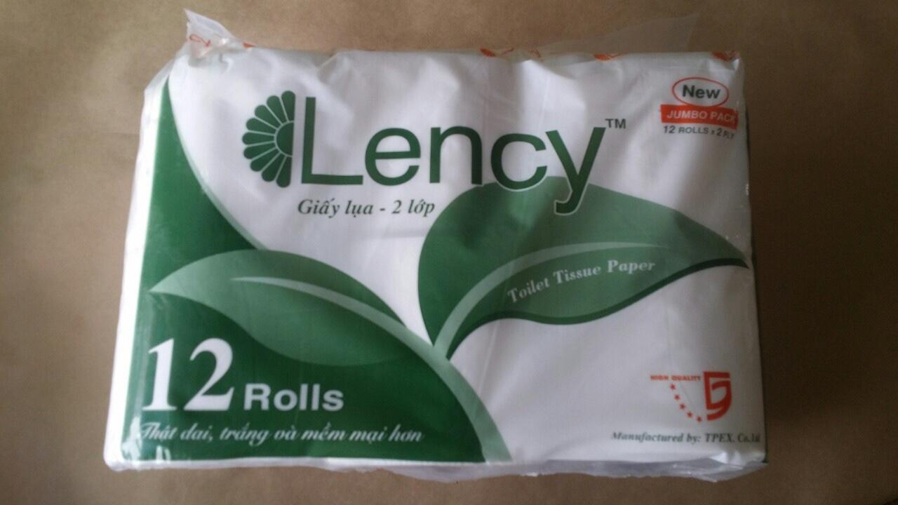 Giấy vệ sinh Lency 12 cuộn 2 lớp