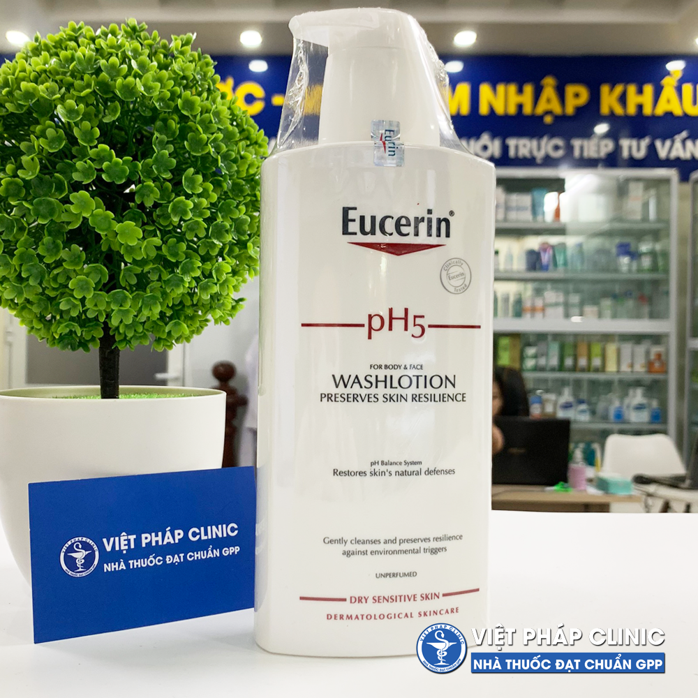 Sữa Tắm Không Mùi Toàn Thân Dành Cho Da Nhạy Cảm Eucerin pH5 Washlotion