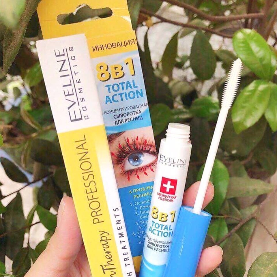 ☫✶▬  Tinh Chất Dưỡng Mi Eveline 8in1 Total Action Lash Therapy professional