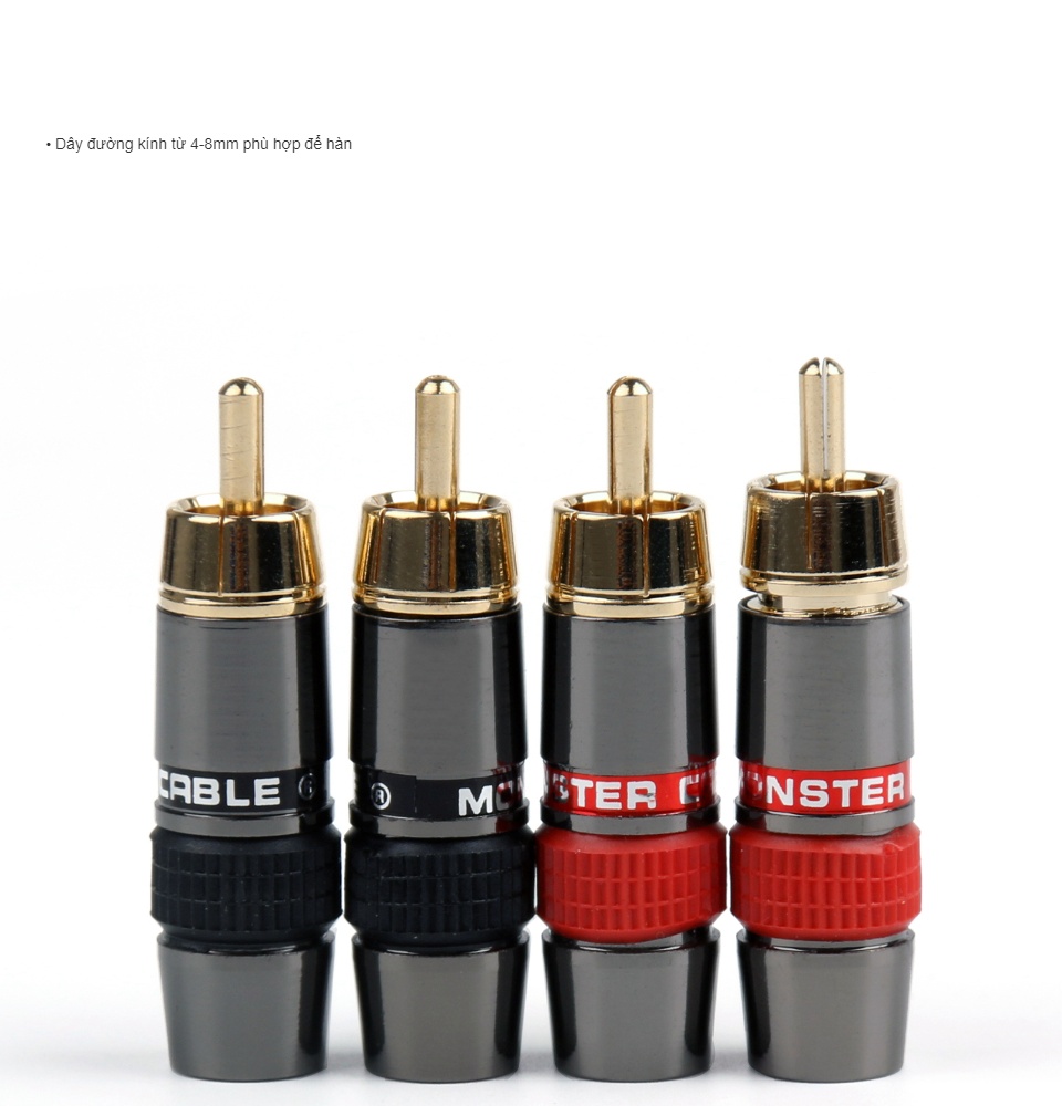 Bộ 8 jack RCA Monster hàn dây tín hiệu