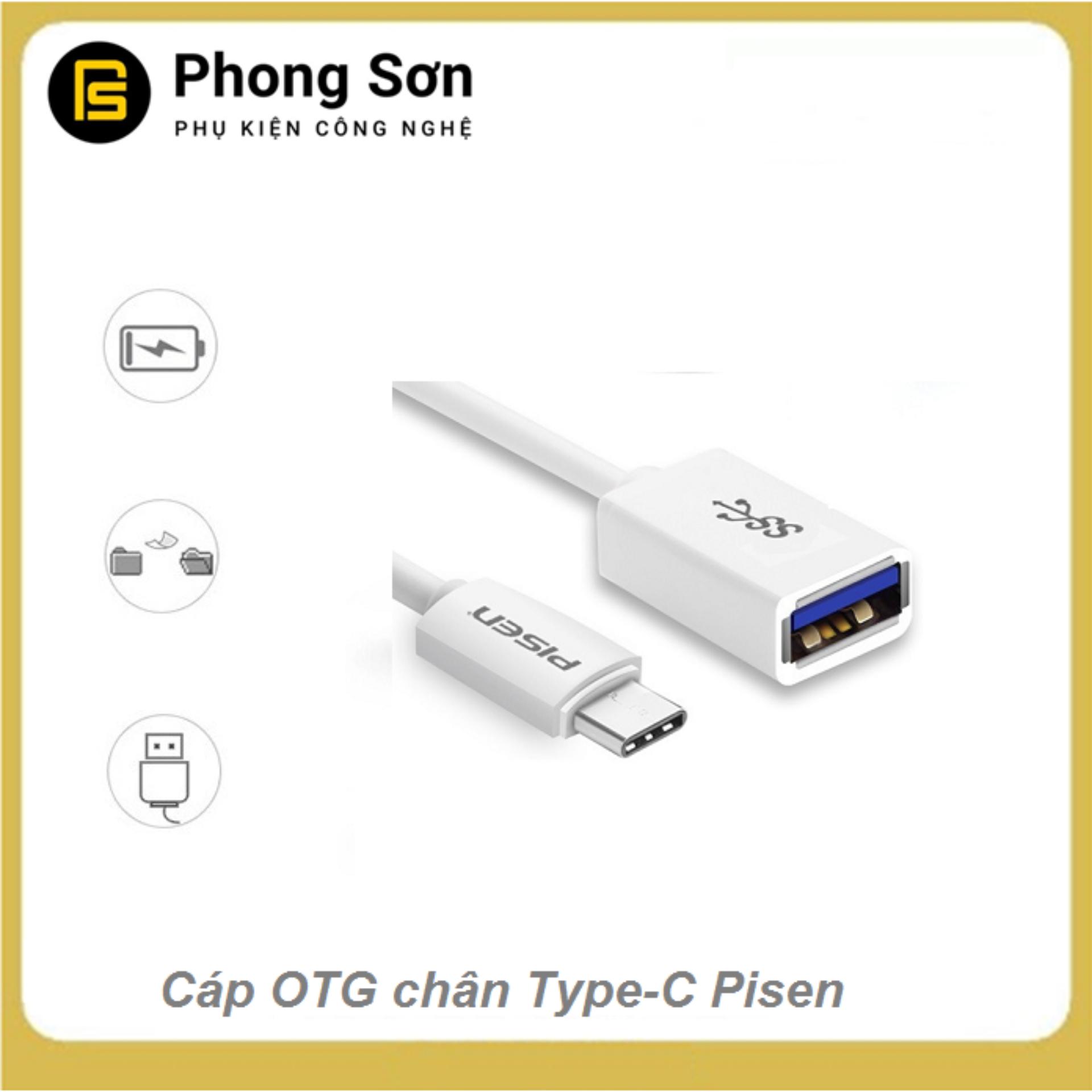 Cáp OTG 15cm Type C Pisen (Cho các dòng máy Androi đời mới )