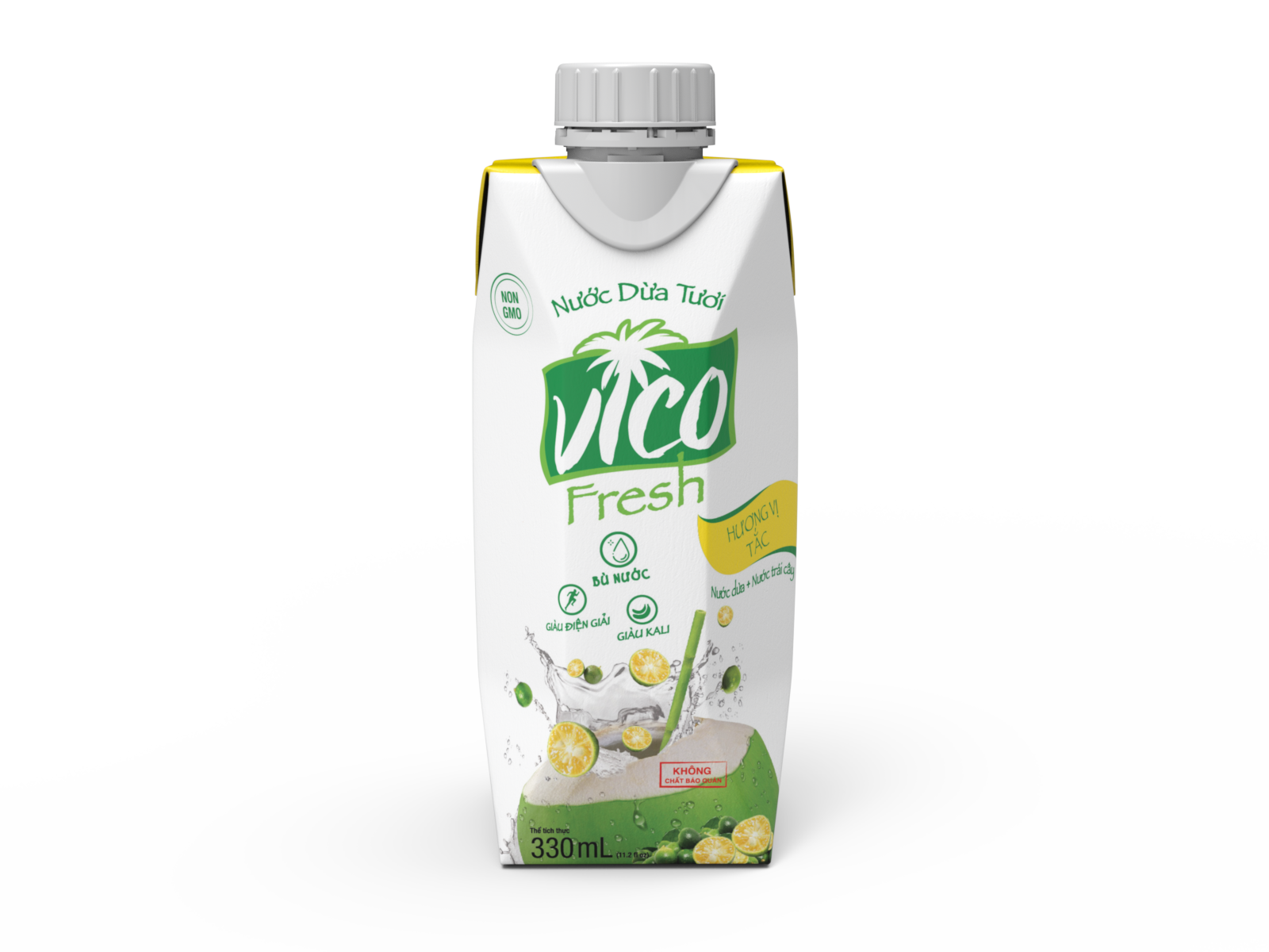 [HCM]1 HỘP NƯỚC DỪA VICO FRESH 330ML - VỊ TẮC