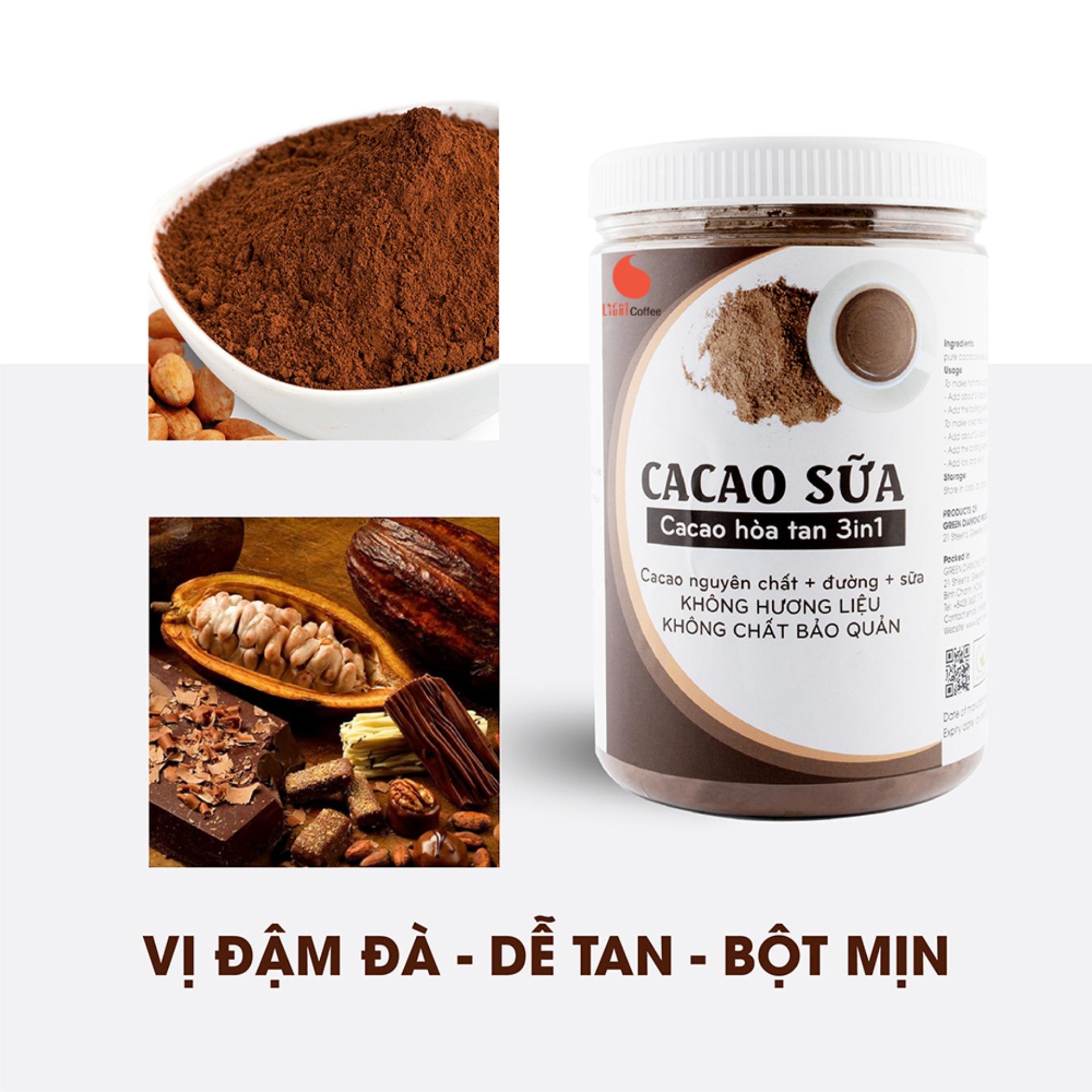 Combo 2 hũ bột cacao sữa 3in1 GreenD Food - 550gr