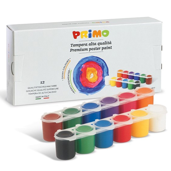 Bộ 12 Màu Vẽ PRIMO Poster Paint 25ml 252TB12