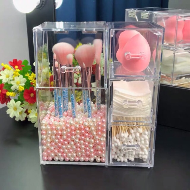 Hộp đựng cọ size lớn kèm 3 ngăn nhỏ