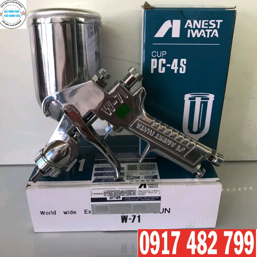 [HCM]DỤNG CỤ PHUN SƠN W71 ANEST IWATA BÉC PHUN 1.3-1.5