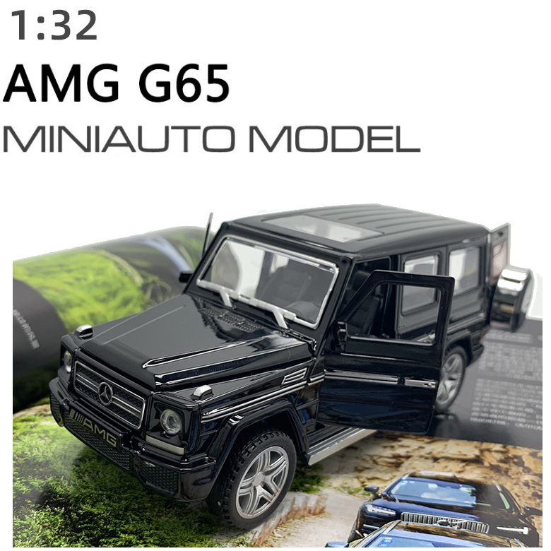 Mô hình xe ô tô Mercedes Benz AMG G65 tỉ lệ 1:32 xe làm bằng kim loại có âm thanh và đèn mở được 2 cửa xe