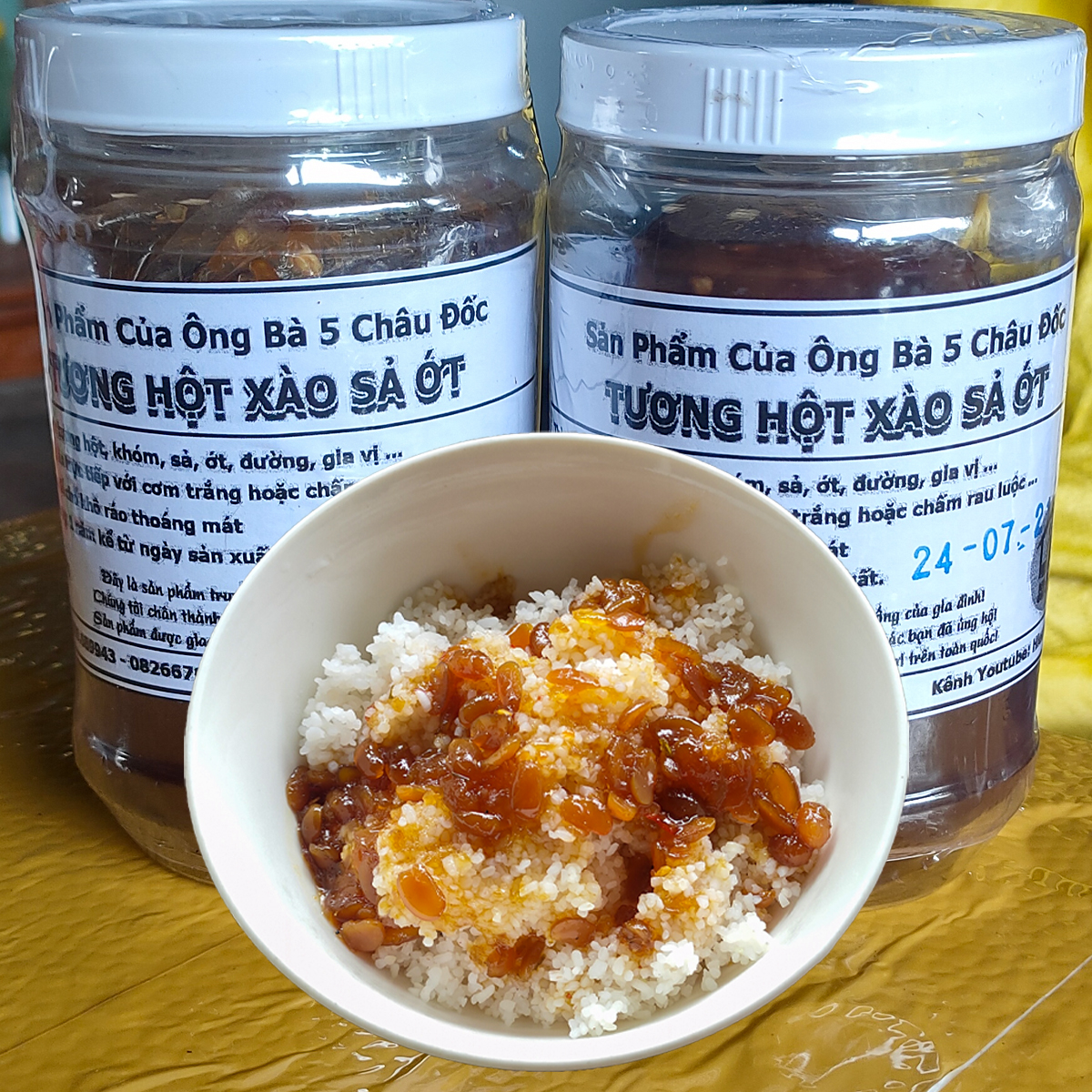 500gr Tương Hột Xào Sả Ớt Loại Thơm Ngon Vừa Ăn Chính Hiệu Ông Bà 5 Châu Đốc