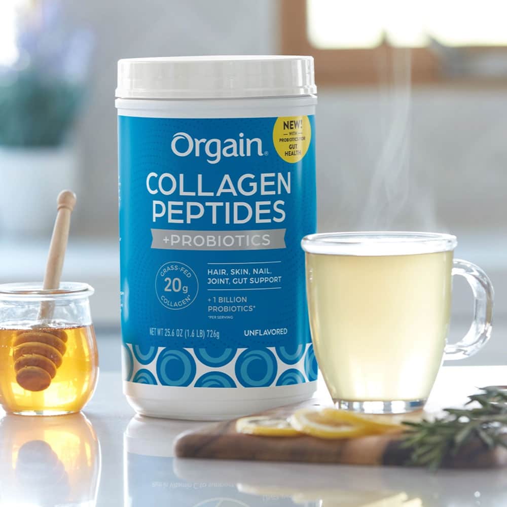 BỘT COLLAGEN ORGAIN COLLAGEN PEPTIDES + PROBIOTICS 726G MỸ (Date 4.2024)