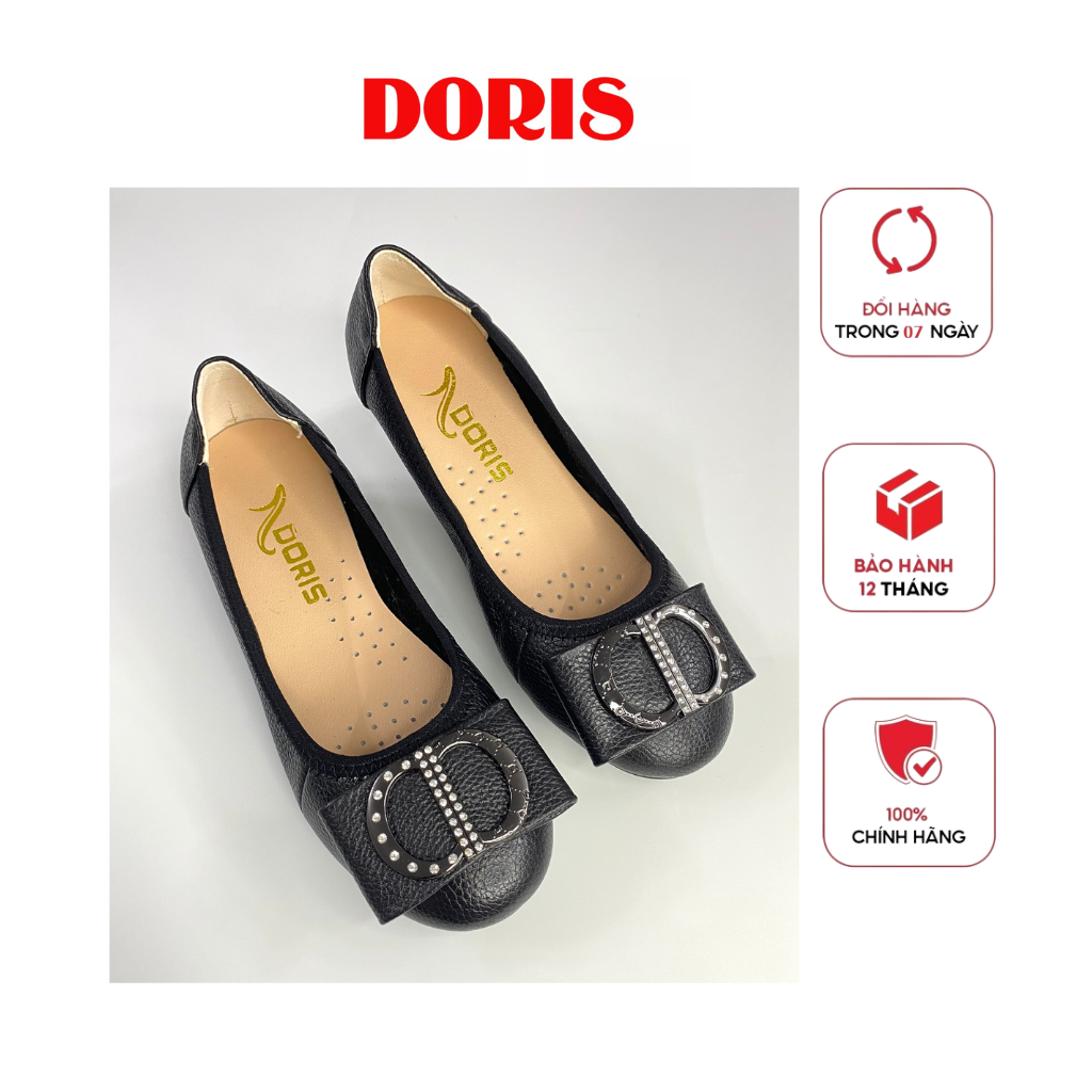 Giày búp bê DA THẬT đế bệt DORIS DR018- CÓ BẢO HÀNH