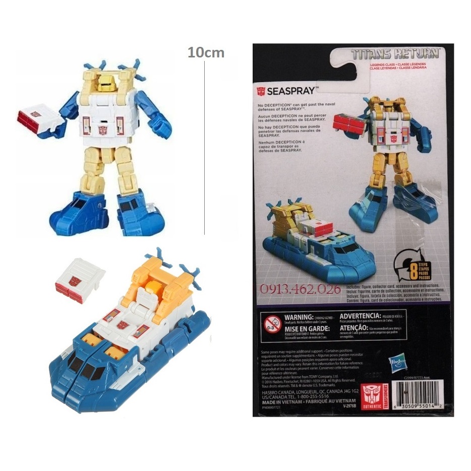 SEASPRAY * Robot 10cm lắp ráp thành CON TÀU - Transformers Titans Return