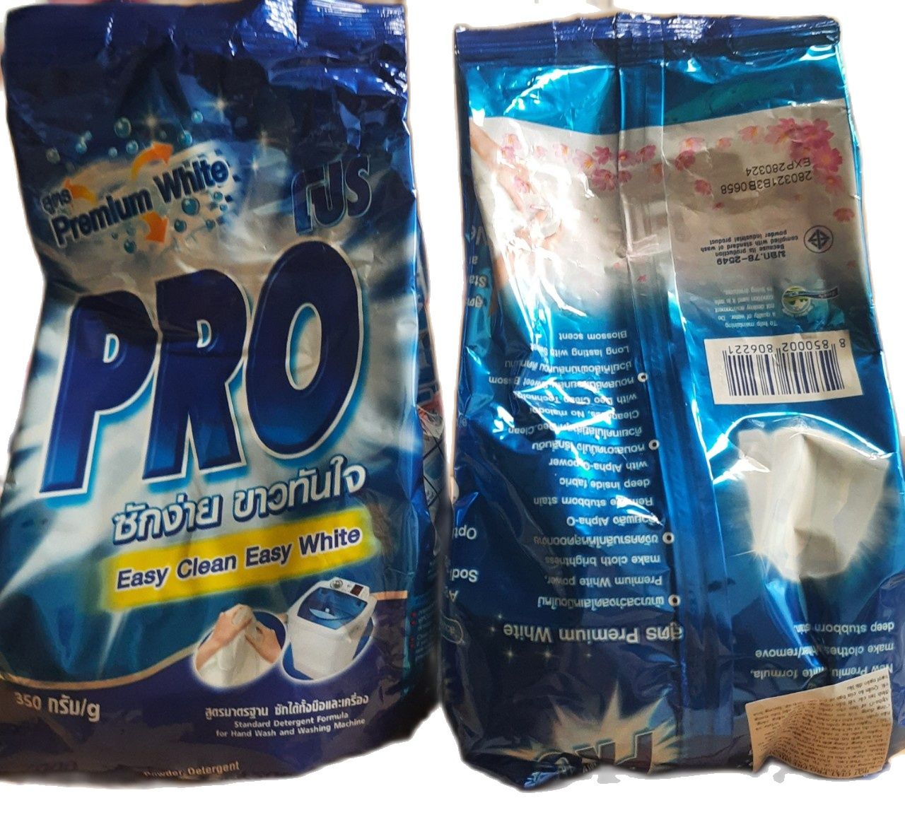 (KTT) Bột giặt PRO 250 gam- hàng Thái-Màu xanh
