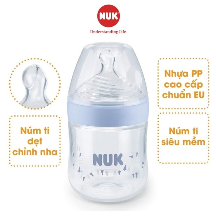 Bình Sữa Nuk Nature Sense 150ml Núm Ti Silicone