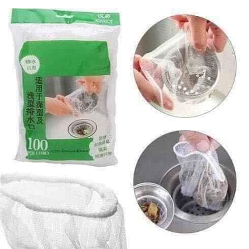 Combo 100 Túi Lọc Rác Bồn Rửa