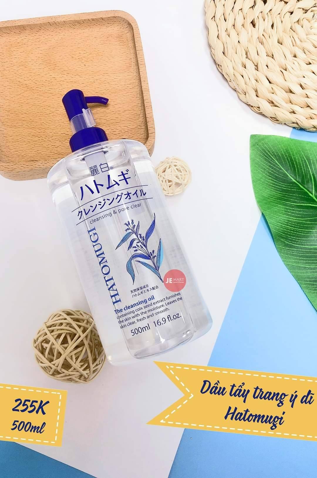 DẦU TẨY TRANG HATOMUGI 500ml