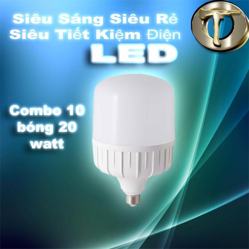 Combo 10 bóng đèn LED siêu sáng 20 Watt
