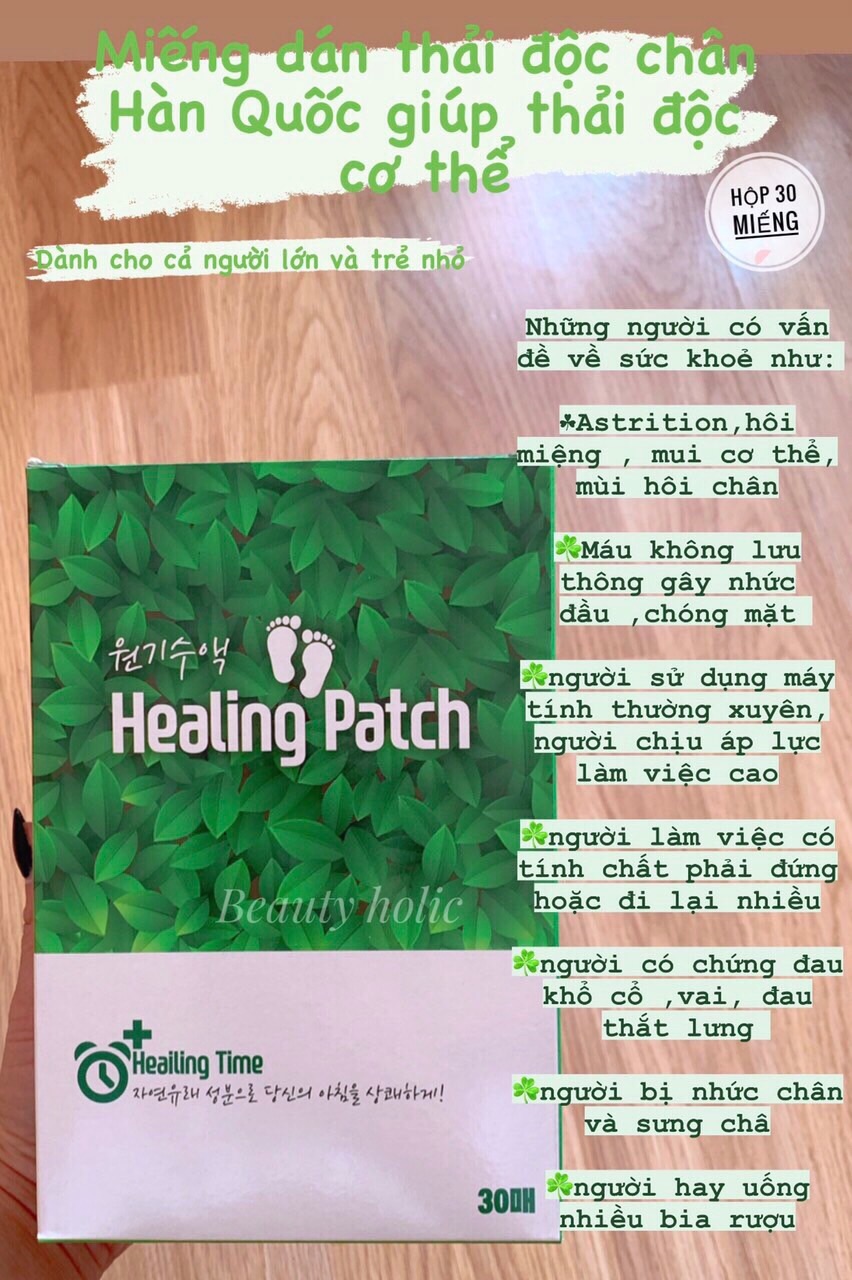 MIẾNG DÁN THẢI ĐỘC CHÂN HÀN QUỐC HEALING PATCH 30 MIẾNG