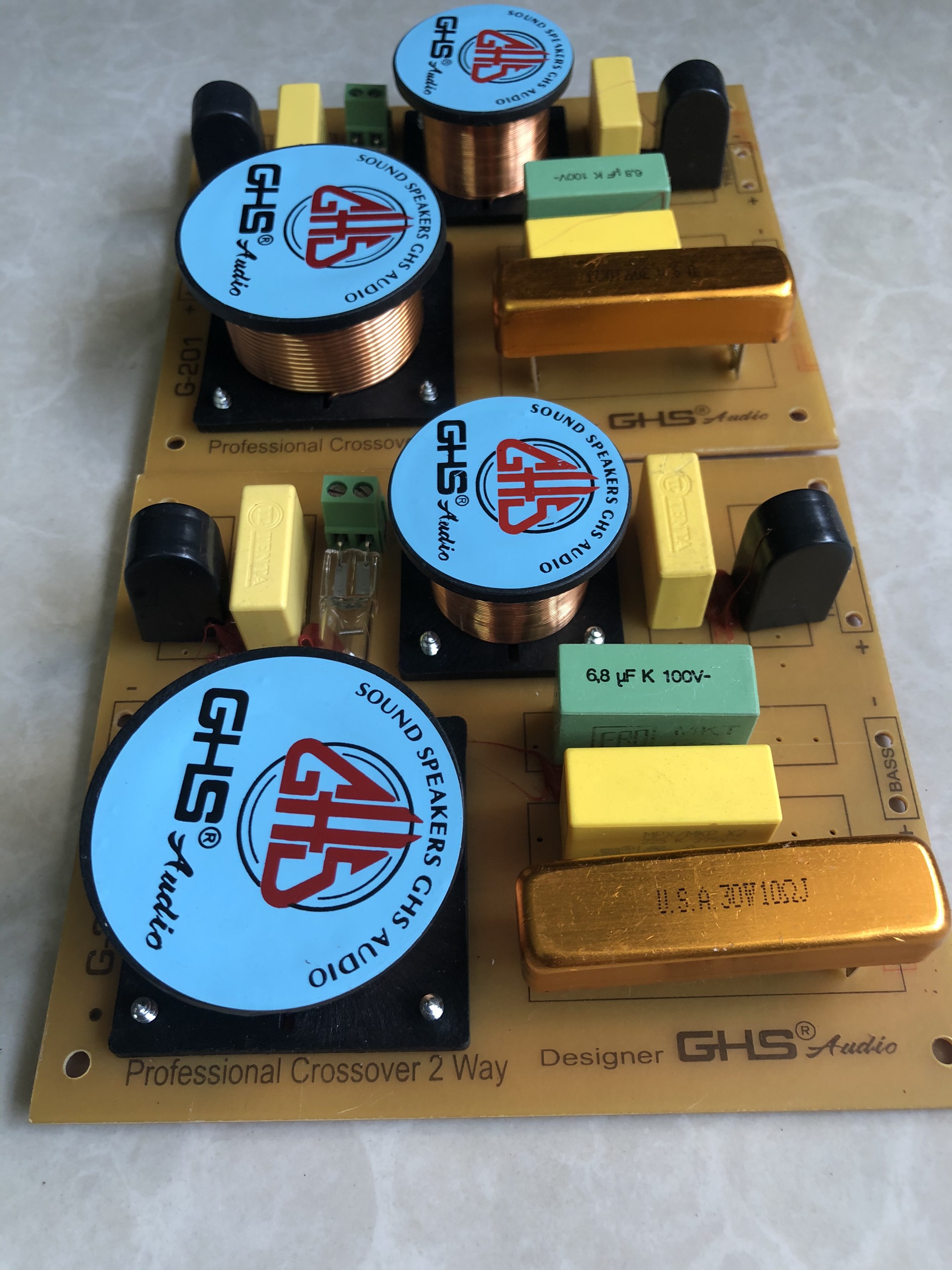 Mạch phân tần loa cao cấp GHS 2 way G201 (1 bass + 1 treble)