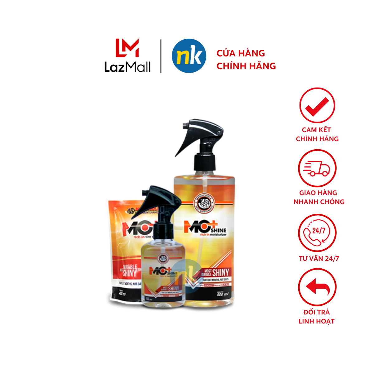 Megacools MO + SHINE 150ml - Chai xịt dưỡng nhựa nhám xe máy ô tô, phục hồi nhựa đen, nhựa bạc màu, phục hồi nhựa, da yên nội thất