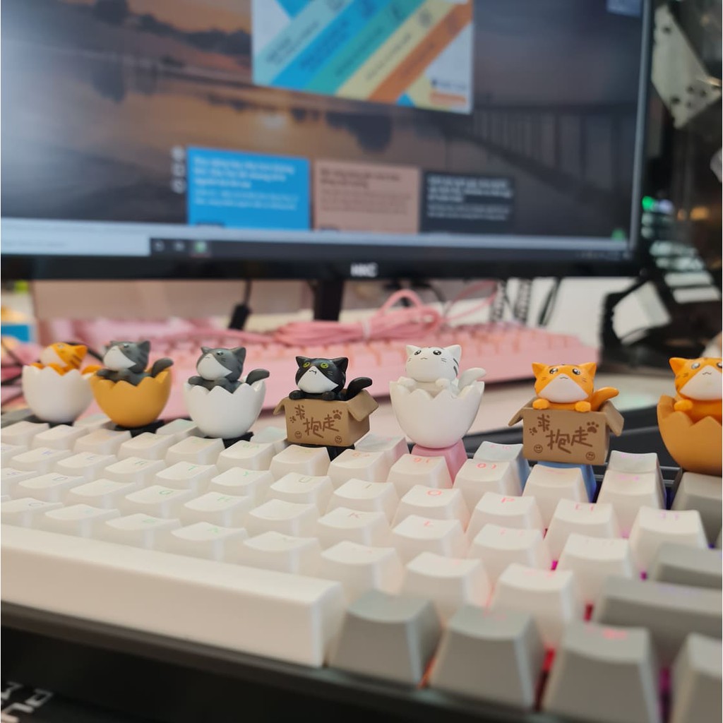 NÚT KEYCAP LẺ MÈO DỄ THƯƠNG TRANG TRÍ BÀN PHÍM CƠ