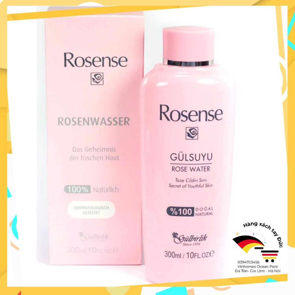 [ CAM KẾT HÀNG CHUẨN ] NƯỚC HOA HỒNG ROSENSE 300ML NỘI ĐỊA ĐỨC